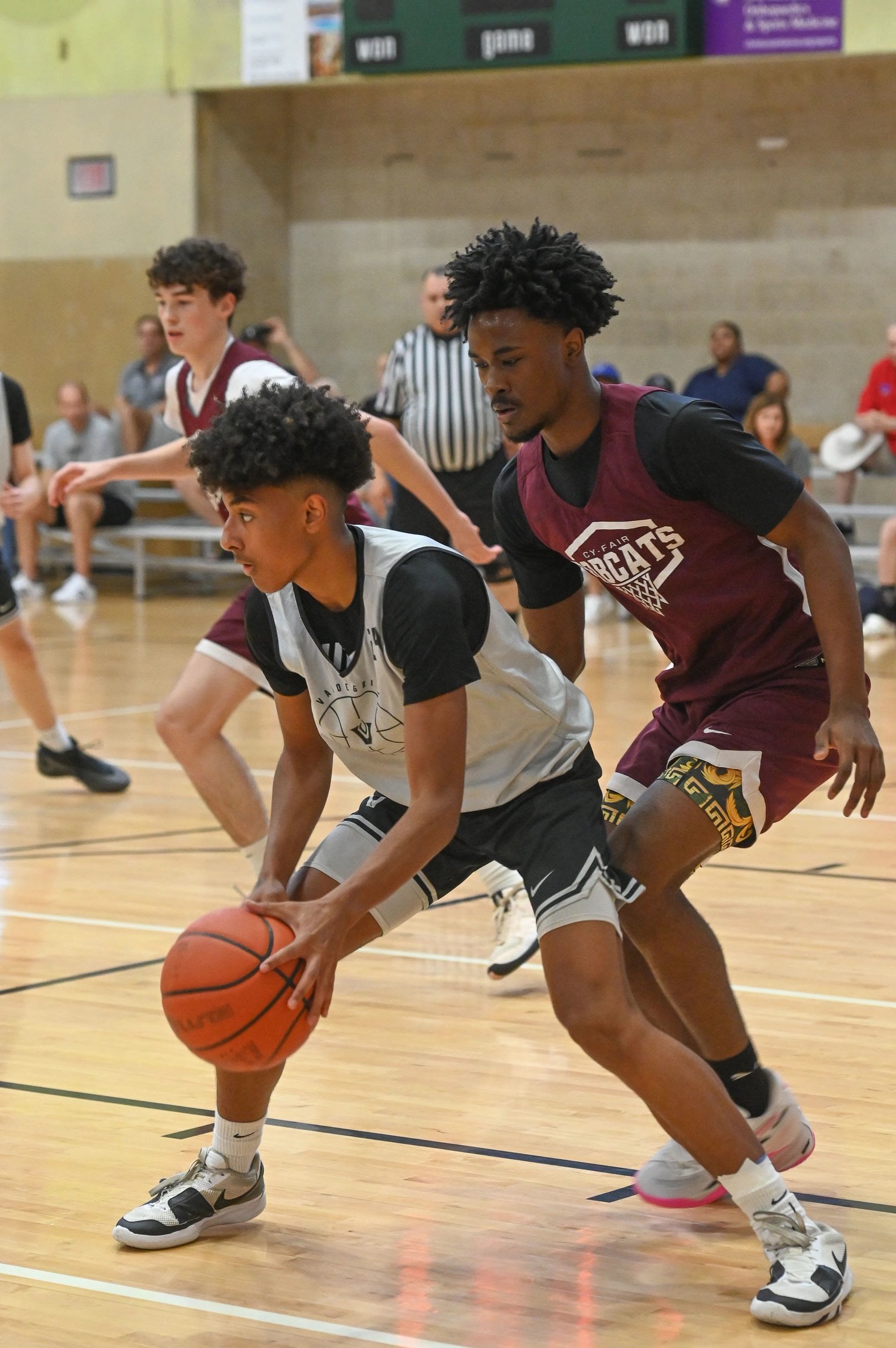 Vandegrift basketball players competing on the court